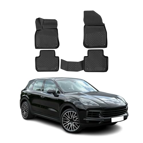 OMAC Tapis de Sol Compatible avec Porsche Cayenne 9YA 2017-2024 en Caoutchouc Noir