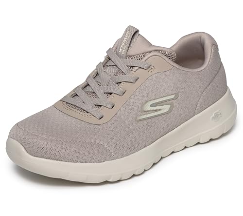 Image of Skechers Women's Go Walk Joy Ecstatic Sneaker | Air-Cooled Goga Mat Insole, 5GEN Cushioned Midsole, Machine Washable, Vegan, Elastic Bungee Laces