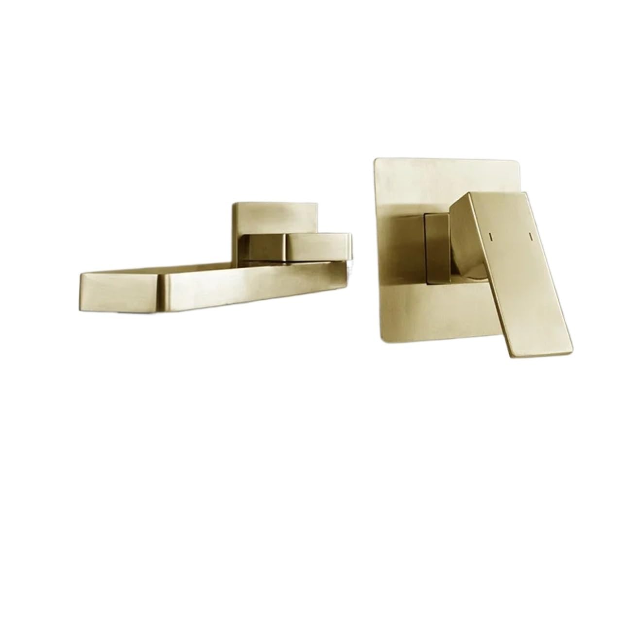 Rubinetti per vasca da bagno a parete, rubinetto per lavabo in oro spazzolato, rubinetto per bagno, rubinetto nero a parete, rubinetto per lavabo caldo e freddo, set di miscelatori per lavabo (color