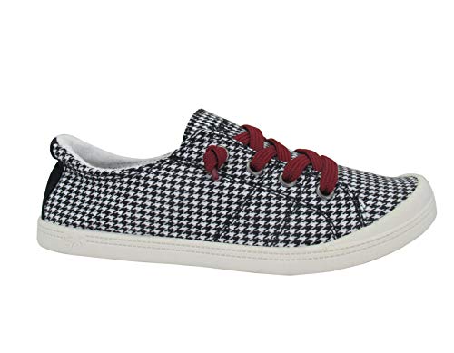 Jellypop Women's Dallas Sneaker (8, Black/White Houndstooth, Numeric_8)2