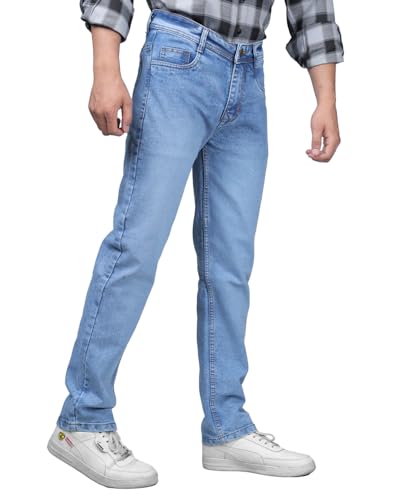 Image of Noble Monk Men Mid Rise Nobel Monk Regular Fit Denim Jeans | Jeans Pants