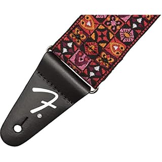 Fender Festival – Sangle de Guitare – Tissé d’inspiration Vintage – Design Mosaïque Rouge 0990638009 - Les Beatles, Paul McCartney, John Lennon, RIngo Starr, George Harrison Fender Festival - Sangle de Guitare - Tissé d'inspiration Vintage - Design Mosaïque Rouge 0990638009 – Image 3