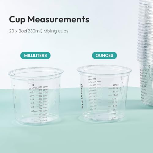 Resiners Epoxy Measuring Cups, 50PCS Resin Mixing Cups Set with Sticks - image 4