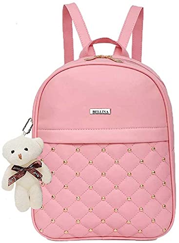 Bellina Women’s and Girl’s Backpack Daily use School bag (Pink)