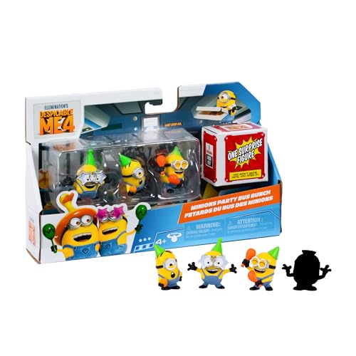 DESPICABLE ME Pack de 4 Figuritas, Figuritas de Acción Minions,...