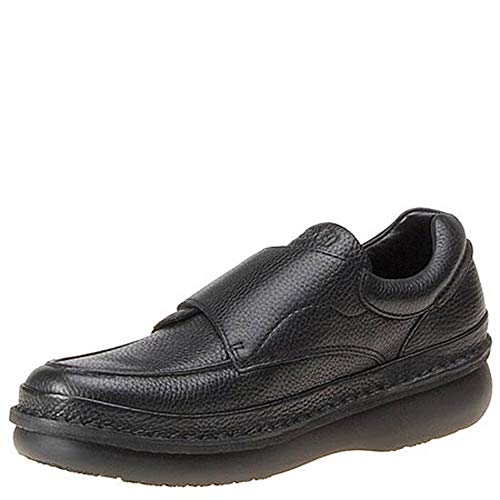 Propét mens Scandia Strap loafers shoes, Black Grain, 11.5 XX-Wide US