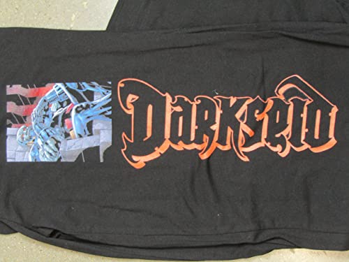 Bioworld Justice League Darkseid Character Logo Adult Unisex Black Graphic Sleep Pajama Pants2