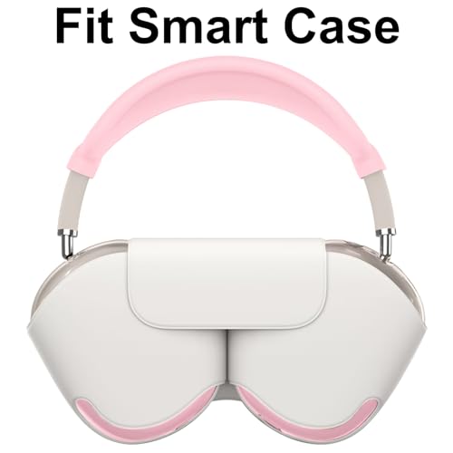Image of Silicone Case Cover for AirPods Max 2, Clear Gradient Soft TPU Ear Cups Cover /Ear Pad Case Cover /Headband Cover for AirPods Max 2 /1 (2026 /2024 /2020), Transparent Accessories for Apple AirPod Max, Pink