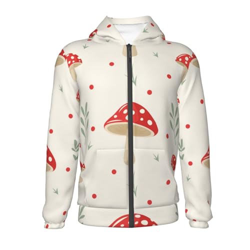 Flat Mushrooms Kid Hoodies Boys Zip Up Sweatshirts Girls Pullover with Pocket2