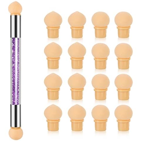 17 in 1 Set Nail Sponge and Brush for Ombre Nails Cover