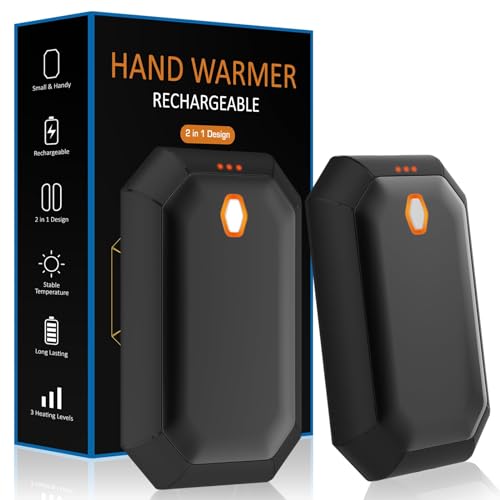Scaldamani Ricaricabile, 2 x 4000 mAh, Riscaldatore Elettrico Portatile, Ideale