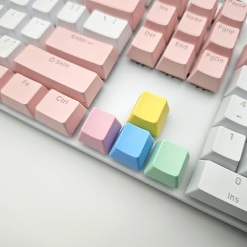 Image of OEM Profile Blank Keycaps PBT Rainbow Mixed Colors 1U R4 Keycap for MX switches Mechanical Keyboard (Mixed Colors, 20pcs)