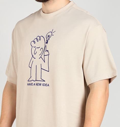 Image of Alan Jones Clothing Men's Printed Premium Heavy Gauge Cotton Oversized T-Shirt