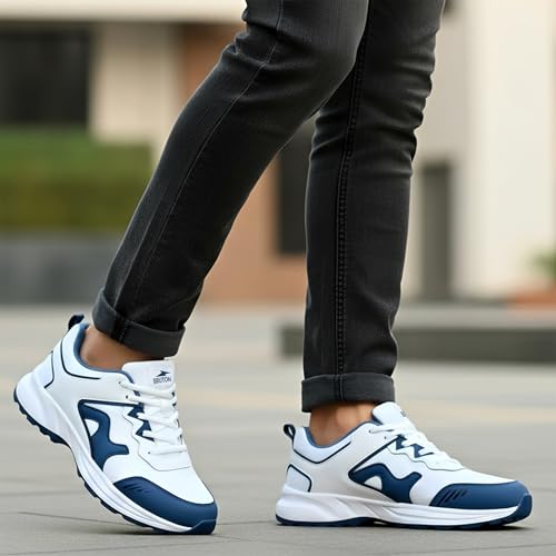 Image of BRUTON Air Force-628 Men's Running Shoes | Lightweight Sports Shoes for Men | Comfortable Walking Jogging Gym Shoes | Breathable Lace-Up Training Footwear