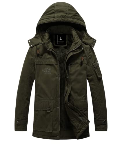 Image of L'MONTE Imported Men's Casual Cotton Fur Winter Hooded Jacket for Men