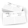 321Done Recipe Cards - Set of 50, Double-Sided Thick 3x5 Blank Recipe Cards, White Clean Script Design for Bridal Shower & Wedding Gift, Made in USA