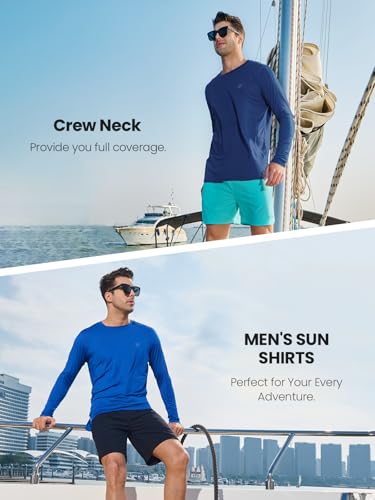 NORTHYARD Men's Sun Protection Shirts Long Sleeve UPF 50+ Rash Guard Swim Shirt Athletic Running UV Fishing Hiking SPF4