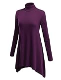 LL Womens Long Sleeve Handkerchief Hem Tunic - Made in USA