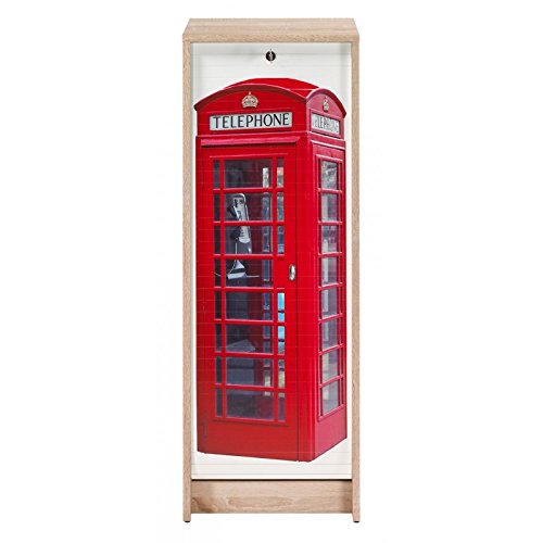 ACTUAL DIFFUSION Boost Classeur à Rideau Chêne Naturel Londres 700, 38,5 x 38 x 103,8 cm