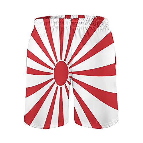 BAIKUTOUAN Japanese Rising Sun Flag Print Swim Trunks Short Beach Pants for Men Casual4