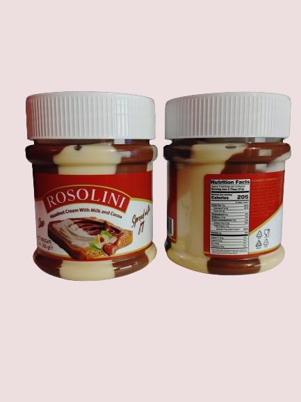 Miniatura 2 de Rosolini Crema de avellanas Duo con leche y cacao para untar, 7 onzas (paquete de 2)