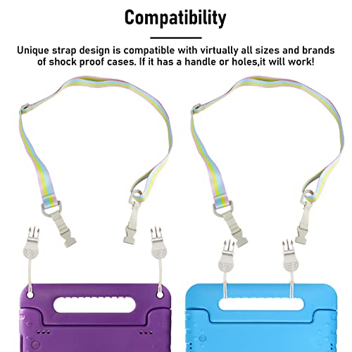 Vunake Replacement Shoulder Strap for Kids Girls Boys Universal Adjustable Shoulder Strap Belt for iPad Case Tablet Case Laptop Camera Briefcase Comfortable Neck Strap Nylon,Colorful - Image 4