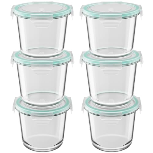 12 PCS Glass Meal Prep Containers with Lids, Airtight 3 Cup Glass...