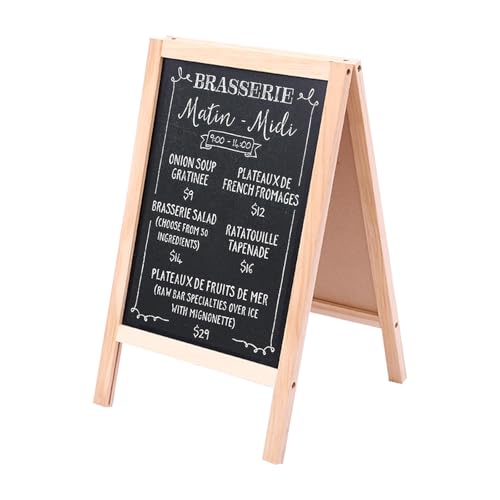 Pizarra magnética con soporte de madera para café, restaurante, tienda, bar, fiesta, boda, 25 x 40 cm