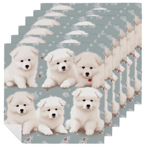 Servilletas decorativas de tela 18x18 pulgadas 6 unidades miniatura 1