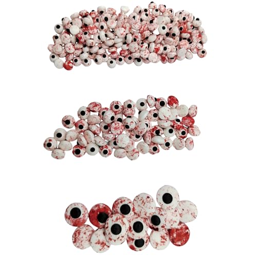 Image of Halloween Sprinkles Edible Candy Eyeballs for Cake Decorating, Three Sizes Bloody Candy Eyes Sprinkles for Cupcakes Cake Toppers Cookies Baking Decoratings