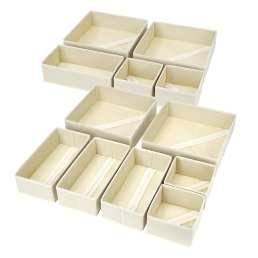 21+ Creative Drawer Organization Ideas for a Clutter-Free Home 4 DIMJ Drawer Organizer Clothes, 12 Pack Dresser Organizer, Foldable Closet Organizers and Storage, Fabric Dresser Bins, Drawer Dividers for Nursery, Baby Clothes, Underwears, Sock (Beige)