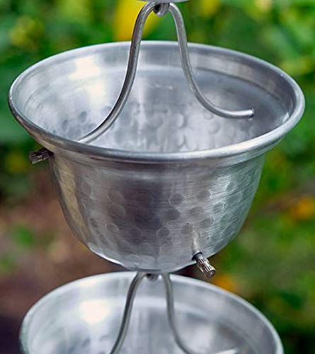Chaîne de pluie KAM Home 2,4 m décorative pour évacuation d'eau de toiture et terrasse