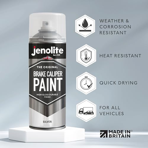 JENOLITE 3 x Bremssattelfarbe – Silber – 3 x 400 ml (Restore & Transform Auto Bremssattel)