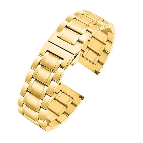 [Ő] Compatible With Timex Citizen Casio Curved End Stainless Steel Strap Men 20mm 22mm Metal Watchband Watch Chain Bracelet(C g