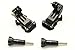 PROtastic® 2X J-Hook Hebilla de liberación rápida y Tornillo de Pulgar Compatible con GoPro Hero/Cámaras De Acción SJCAM (Cascos de Ciclismo, Escalada, etc.)