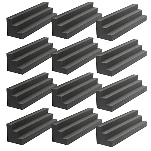 Acoustic Foam Panels 12' X 3' X 3' Bass Traps Acoustic Foam Corner, Sound Proof Foam Panels for...