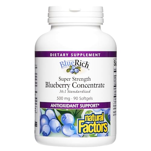 BlueRich by Natural Factors, Super Strength Blueberry Concentrate, Antioxidant Support