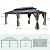 YITAHOME 12x20ft Gazebo Hardtop Canopy Heavy Duty Double Roof Outdoor w/Nettings and Curtains, Upgraded Aluminum Column Galvanized Steel Vertical Stripes Roof for Patio, Backyard, Deck, Lawns, Brown