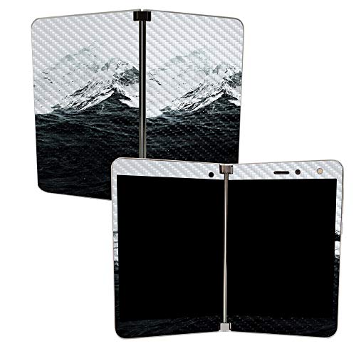 Image of MIGHTY SKINS MightySkins Carbon Fiber Skin for Microsoft Surface Duo - Mountain Waves | Protective, Durable Textured Carbon Fiber Finish | Easy to Apply | Made in The USA