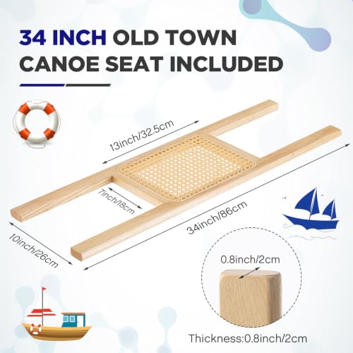 Yerliker 1 Pcs 34 Inch Canoe Seats, Outdoor Caned Cane Repla...