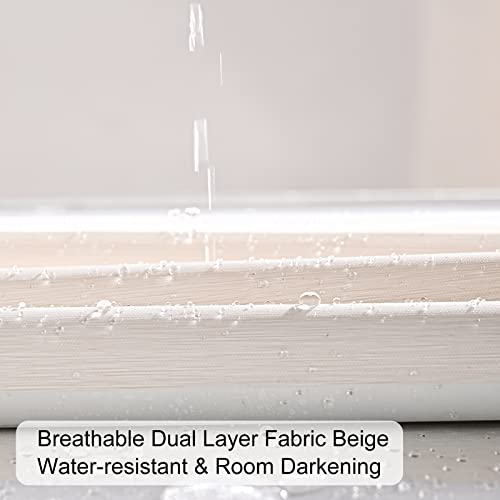 Image of Persilux Cordless Zebra Blinds for Windows (36 inch W x 72 inch H, Beige) with Upgraded Cassette Light Filtering Dual Layers Sheer Shades Free-Stop Thermal Insulated Roller Blinds for Home