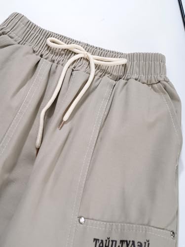 Loyan Boys Girls Straight Wide Leg Pants High Waist Joggers Sweatpants Baggy Cargo Trousers4