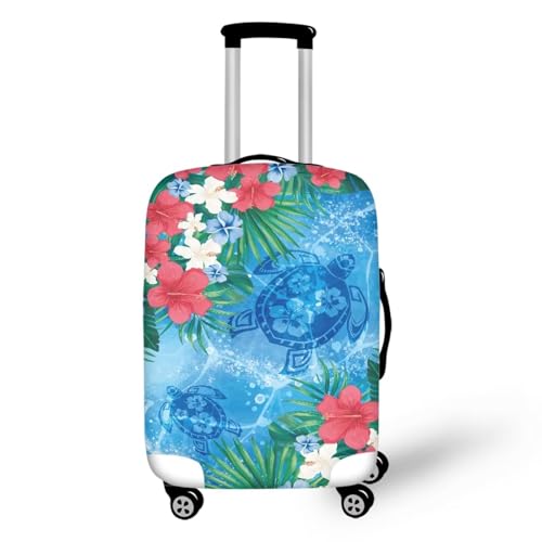 Sea Turtle Flower Waterproof Suitcase Cover Luggage Cover Protector Suitcase Anti Scratch Covers, for Size 18 20 22 24 26 28 30 32 Inch