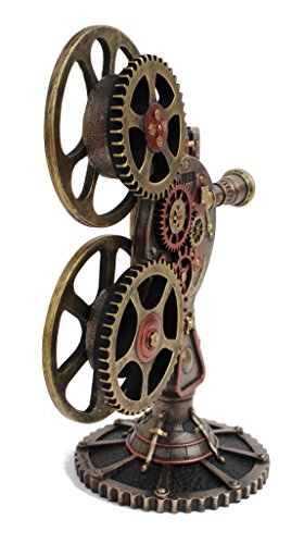 Estatua Steampunk Proyector Veronese Design con LED miniatura 6