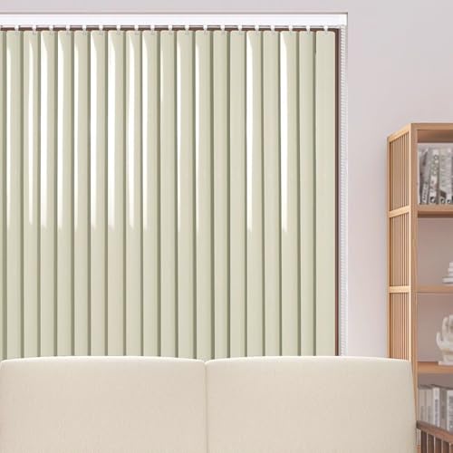 LRYELWA Cortina Lamas Verticales Opaca,Protección Solar y Privacidad,Impermeable,Persianas Venecianas de Aluminio para Ventanas,Puerta Corredera,Hogar y Oficina,Montaje Incluido (65cm x 180cm)