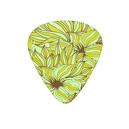 Lot de 12 médiators de guitare avec motif floral abstrait pour guitare basse électrique, acoustique, cadeau idéal pour les amateurs de guitare acoustique, avec boîte - Les Beatles, Paul McCartney, John Lennon, RIngo Starr, George Harrison Lot de 12 médiators de guitare avec motif floral abstrait pour guitare basse électrique, acoustique, cadeau idéal pour les amateurs de guitare acoustique, avec boîte