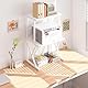 3-Ebene Druckerständer, 3 Tier Druckertisch, Druckerregal, Mehrzweck Schreibtisch Organizer, Druckerhalter Industrie-Design, Drucker Stand für Büro, Zuhause, Schule, Fax, Kopierer, Scanner (Weiß)