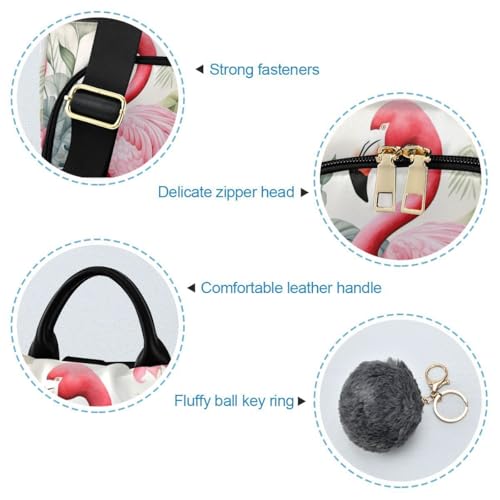 Image of ALAZA Flamingo and Leaves Trips Hiking Camping Rucksack Pack for Women