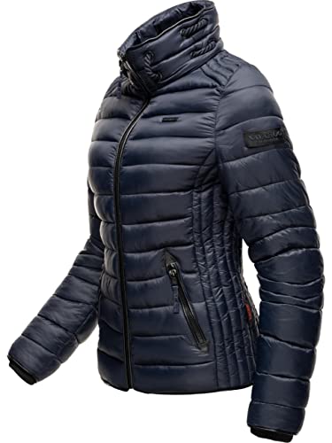 Navahoo Damen leichte Übergangsjacke Steppjacke mit Kapuze Lulana Navy Gr. S