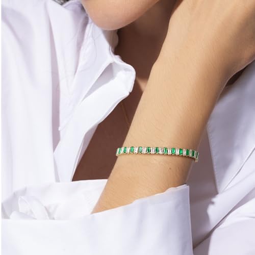 KELORIS PATH Tennis Bracelets for Women 14K Gold Plated/White Gold CZ Bracelet Classic Adjustable Jewelry Gift3